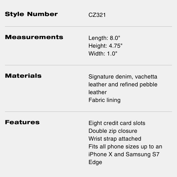 Coach NWT Double Denim Blue Wristlet with Logo Pattern Large Size! - Picture 10 of 10